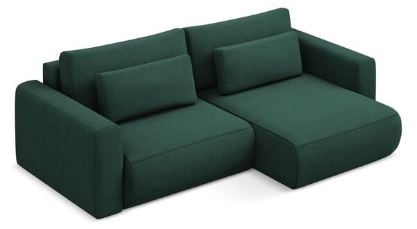 Divano angolare verde allungabile/con contenitore (con penisola a destra/con chaise lounge) Kapua – Makamii