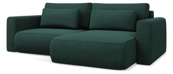 Divano angolare verde allungabile/con contenitore (con penisola a destra/con chaise lounge) Kapua – Makamii