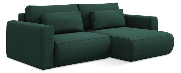 Divano angolare verde allungabile/con contenitore (con penisola a destra/con chaise lounge) Kapua – Makamii