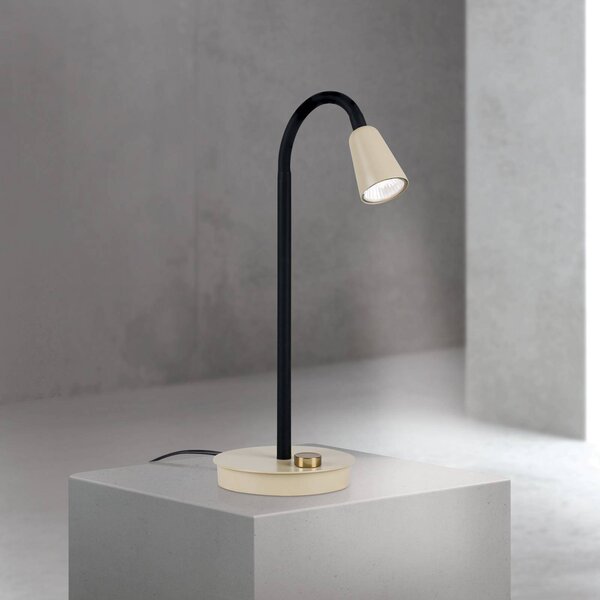 ORION Lampada da scrivania Dotty, dimmerabile, Crema / Ambra, Soggiorno / Sala da pranzo, Metallo, Moderno, Lampada da tavolo