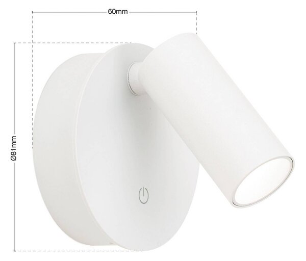 ORION Barra di faretti Luxy, dimmerabile, Bianco / Opale, Corridoio, Alluminio, Moderno, Applique a LED