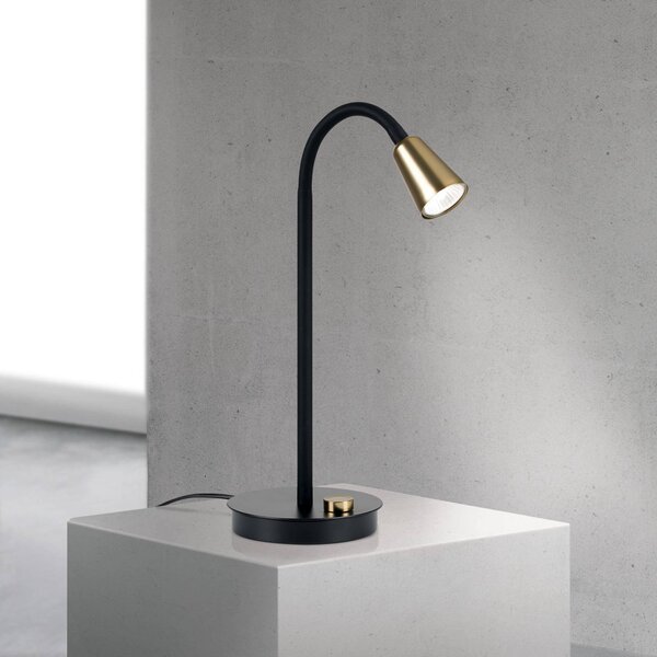 ORION Lampada da scrivania Dotty, dimmerabile, Ottone / Oro, Soggiorno / Sala da pranzo, Metallo, Moderno, Lampada da tavolo