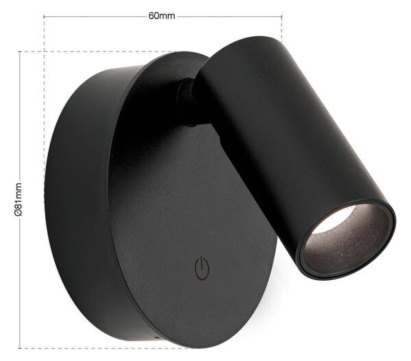 ORION Barra di faretti Luxy, dimmerabile, Nero, Corridoio, Alluminio, Moderno, Applique a LED