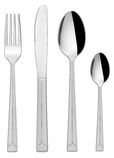 Posate argentate in acciaio inox 24 pz Bright – Orion