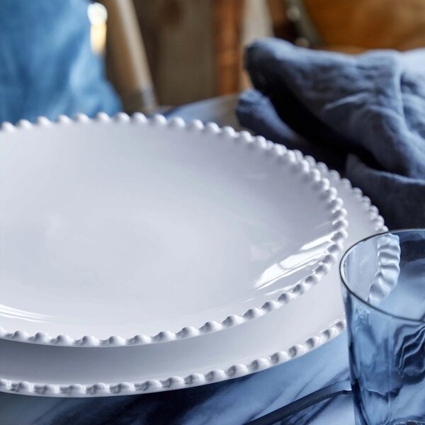 Piatto in gres bianco , ⌀ 28 cm Pearl - Costa Nova