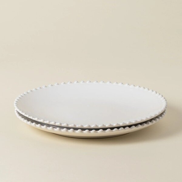 Piatto in gres bianco , ⌀ 28 cm Pearl - Costa Nova