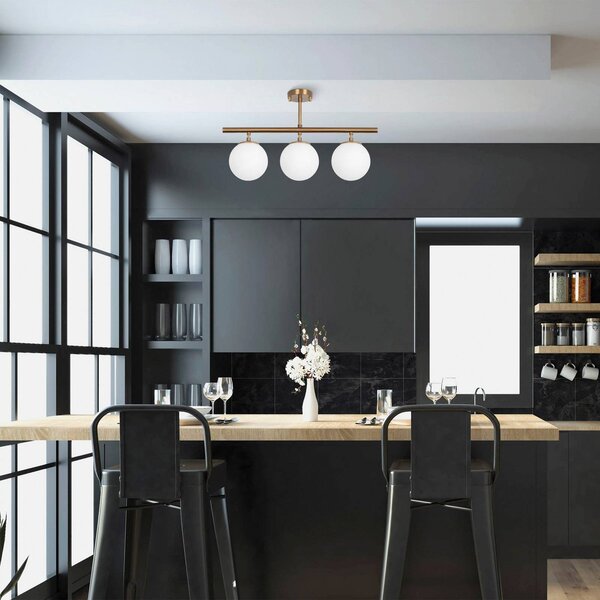 Plafoniera soffitto Atmaca Opviq, dimmerabile, Ottone / Oro, Soggiorno / Sala da pranzo, Metallo, Plafoniera