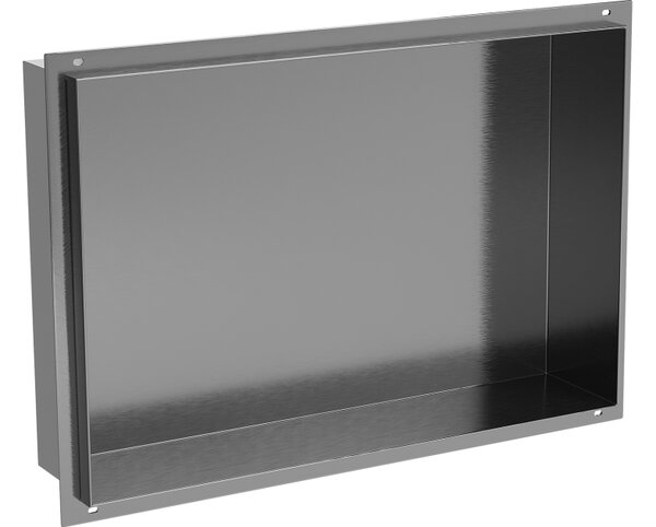Mexen X-Wall-NR mensola da nicchia senza flangia 45 x 30 cm, grigio canna spazzolato - 19E1453010