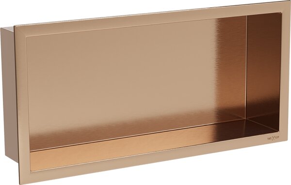 Mexen X-Wall-R mensola a nicchia con flangia 45 x 20 cm, rame spazzolato - 19C0452010