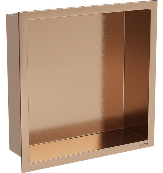 Mexen X-Wall-R mensola ad incasso con flangia 30 x 30 cm, rame spazzolato - 19C0303010