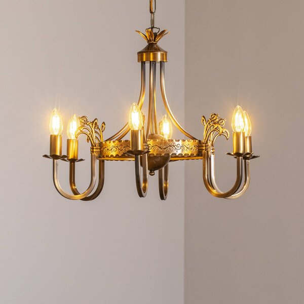 Lampadario a soffitto Castle Jupiter, dimmerabile, Bronzo / Ottone antico, Soggiorno / Sala da pranzo, Metallo, Antico, Lampadario