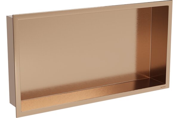 Mexen X-Wall-R mensola ad incasso con flangia 60 x 30 cm, rame spazzolato - 19C0603010