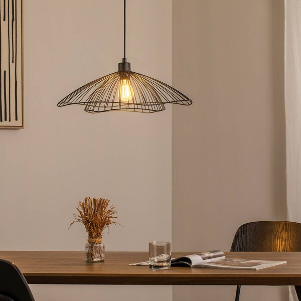 Lampada a sospensione Tel Opviq, dimmerabile, Nero, Soggiorno / Sala da pranzo, Metallo, Lampada a sospensione
