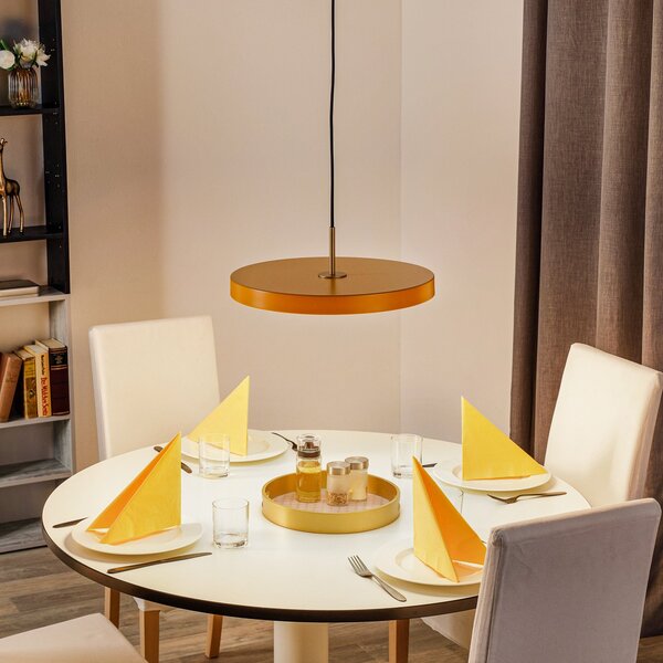 Lampada a sospensione UMAGE, Asteria medium, dimmerabile, Giallo, Soggiorno, Metallo, Design