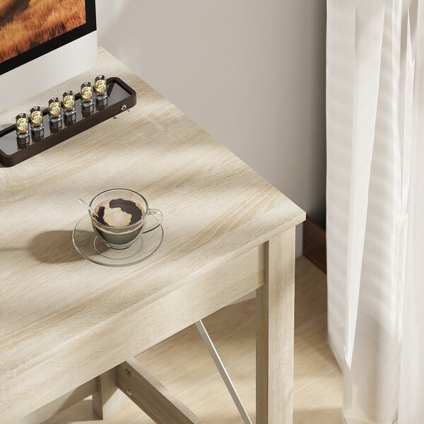 HOMCOM Scrivania Moderna Scrivania Scrivania per Computer Facile da Montare per Ufficio Studio 105x50x76 cm Naturale | Aosom Italy