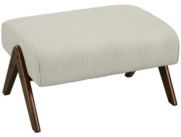 HOMCOM Poggiapiedi da Soggiorno Pouf Basso con Seduta Imbottita Gambe in Legno per Soggiorno Camera da Letto 69x47x36 cm Beige | Aosom Italy