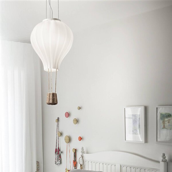 IDEAL LUX Lampada a sospensione in vetro Dream Big, Bianco / Opale, Soggiorno / Sala da pranzo, Vetro, Moderno, Lampada a sospensione