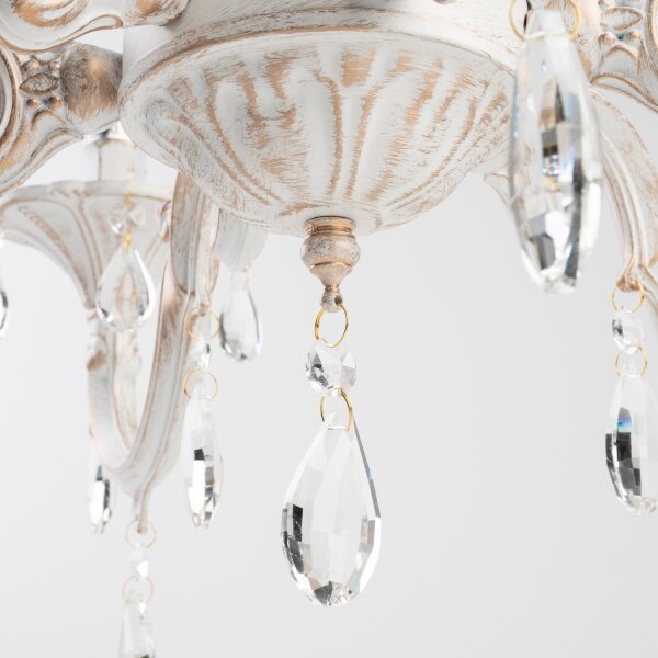 BRILAGI - Lampadario a catena CLASSIC 6xE14/10W/230V crema/patina