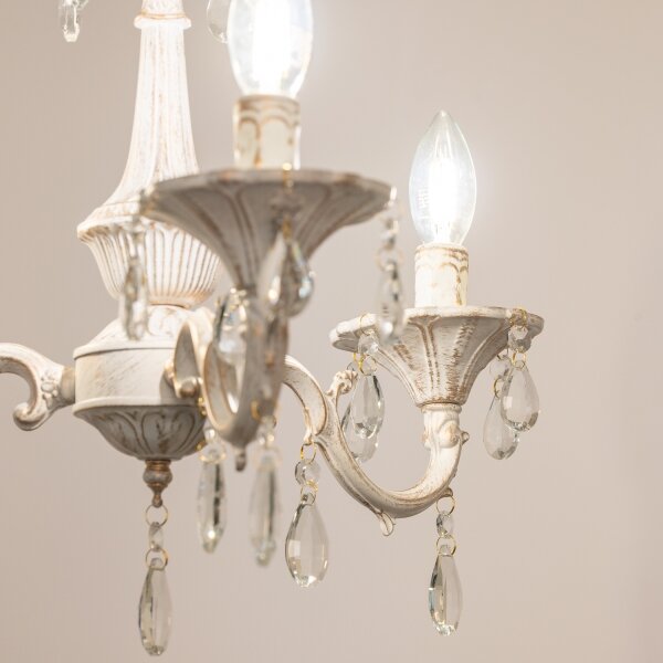 BRILAGI - Lampadario a catena CLASSIC 3xE14/10W/230V crema/patina