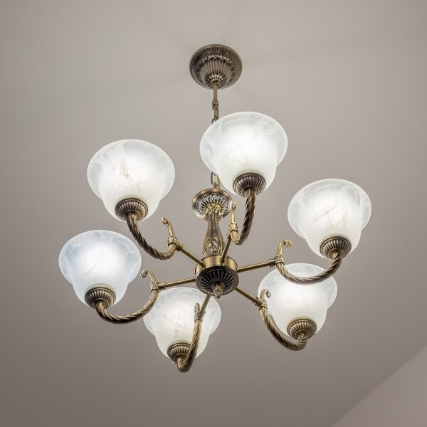BRILAGI - Lampadario a catena CLASSIC 6xE14/10W/230V in ottone