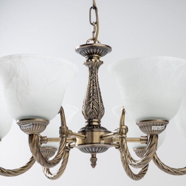 BRILAGI - Lampadario a catena CLASSIC 6xE14/10W/230V in ottone