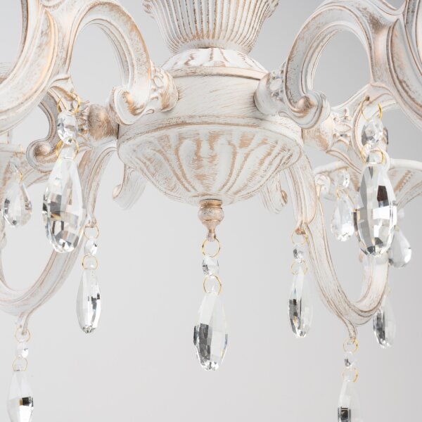 BRILAGI - Lampadario a catena CLASSIC 6xE14/10W/230V crema/patina
