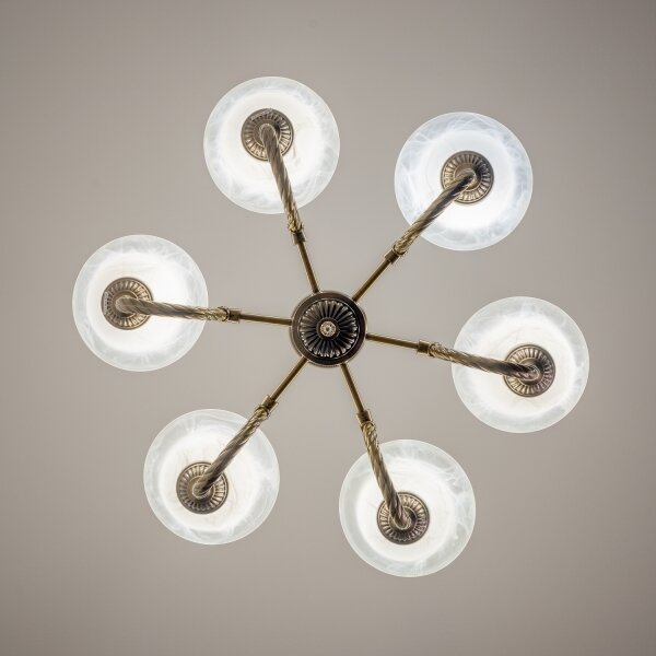 BRILAGI - Lampadario a catena CLASSIC 6xE14/10W/230V in ottone