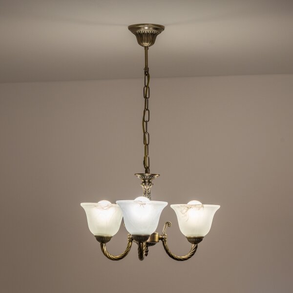 BRILAGI - Lampadario a catena CLASSIC 3xE14/10W/230V ottone