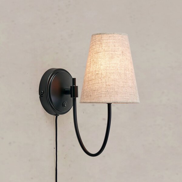 Markslöjd Applique da parete Amar, Crema / Ambra, Soggiorno / Sala da pranzo, Tessuto / Stoffa / Seta, Moderno, Applique