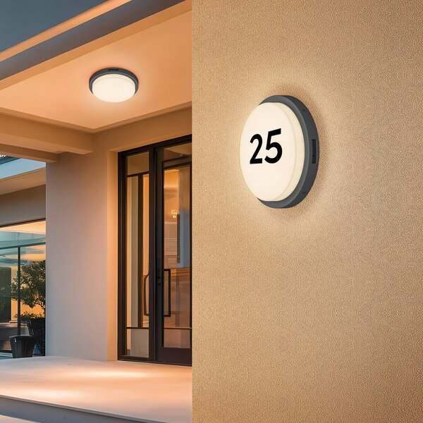 Trio Lighting Applique da esterni LED Bermejo, rotonda, sensore, CCT, antracite