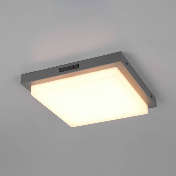 Trio Lighting Applique da esterni LED Bermejo, angolare, sensore, CCT, antracite