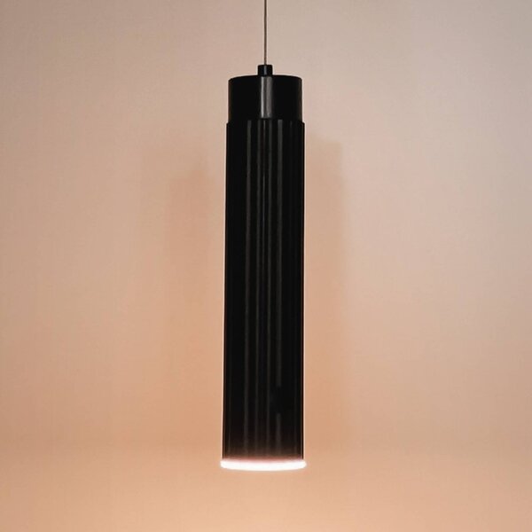 Briloner Lampada LED a sospensione Hang, nera, in plastica, dimmerabile, Nero, Soggiorno / Sala da pranzo, Plastica, Moderno