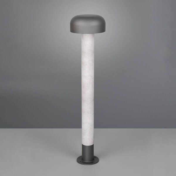 Trio Lighting Lampioncino da giardino Fraser, dimmerabile, Alluminio / Grigio / Zincato, Alluminio, Lampada da esterni