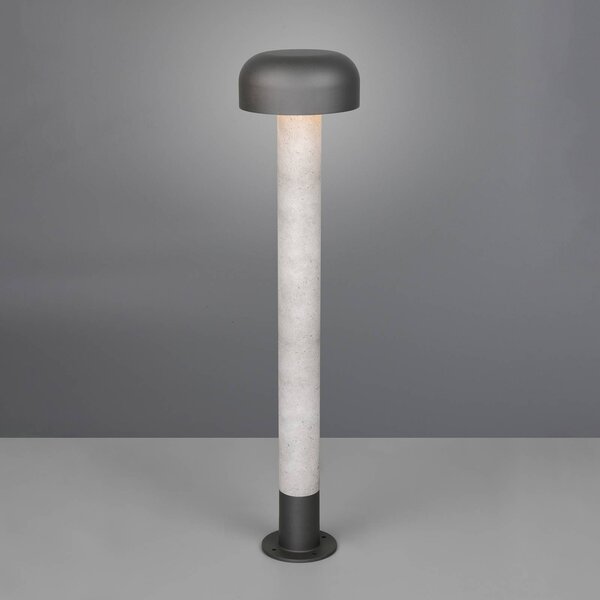 Trio Lighting Lampioncino da giardino Fraser, dimmerabile, Alluminio / Grigio / Zincato, Alluminio, Lampada da esterni