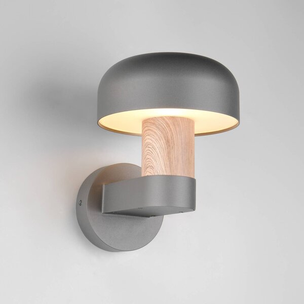 Trio Lighting Applique da esterni Fraser, dimmerabile, Legno chiaro, Alluminio, Applique da esterni