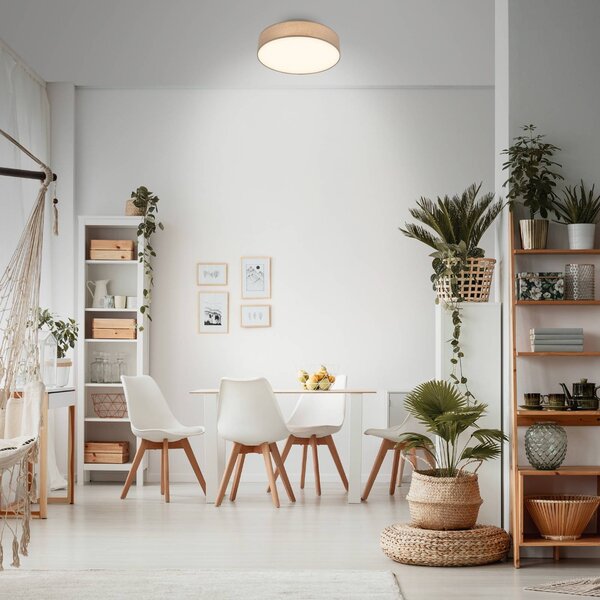 Briloner Plafoniera soffitto Duck, Crema / Ambra, Soggiorno / Sala da pranzo, Tessuto / Stoffa / Seta, Scandinavo, Plafoniera