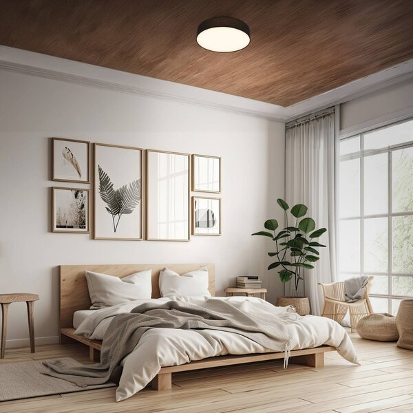 Briloner Plafoniera soffitto Duck, Nero, Soggiorno / Sala da pranzo, Tessuto / Stoffa / Seta, Scandinavo, Plafoniera