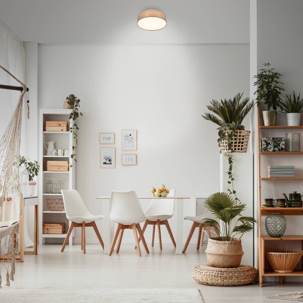 Briloner Plafoniera soffitto Duck, Crema / Ambra, Soggiorno / Sala da pranzo, Tessuto / Stoffa / Seta, Scandinavo, Plafoniera