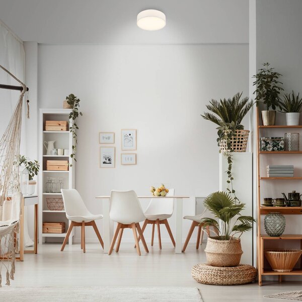 Briloner Plafoniera soffitto Duck, Bianco / Opale, Soggiorno / Sala da pranzo, Tessuto / Stoffa / Seta, Scandinavo, Plafoniera