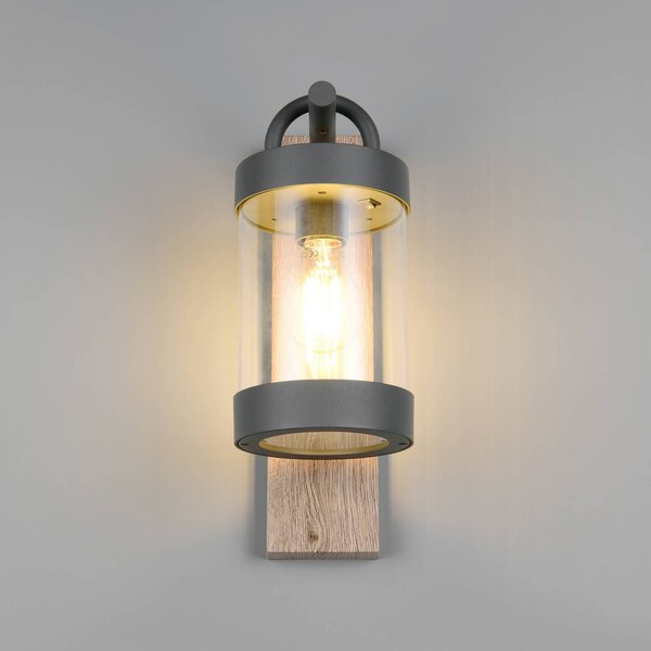 Trio Lighting Applique da esterni Sambesi, Legno chiaro, Alluminio, Moderno, Applique da esterni