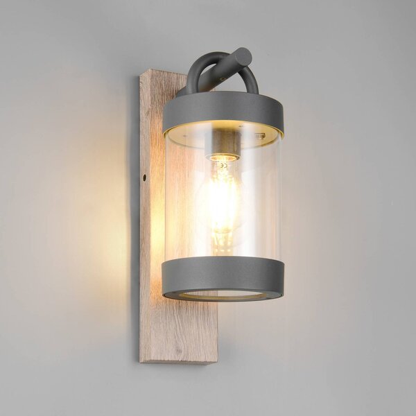 Trio Lighting Applique da esterni Sambesi, Legno chiaro, Alluminio, Moderno, Applique da esterni