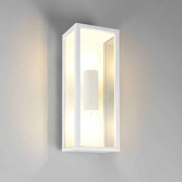 Trio Lighting Applique da esterni Garonne, Bianco / Opale, Alluminio, Moderno, Applique da esterni