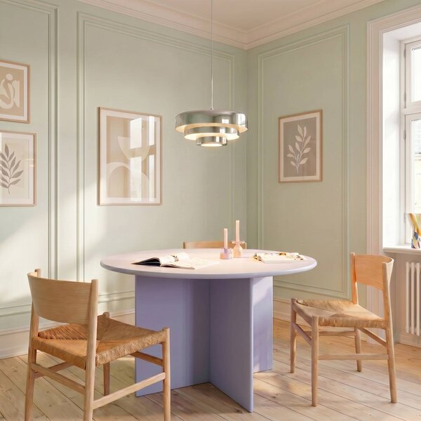 Lampada a sospensione Tivra Lindby, dimmerabile, Cromo / Argento, Soggiorno / Sala da pranzo, Metallo, Design, Lampada a sospensione