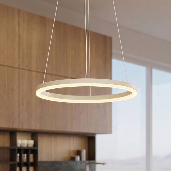 Lampada a sospensione Albiona Arcchio, dimmerabile, Crema / Ambra, Cucina, Metallo, Moderno, Lampada a sospensione