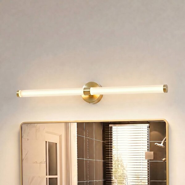 Applique da parete Melisa Lucande, Ottone / Oro, Bagno, Vetro, Moderno, Applique
