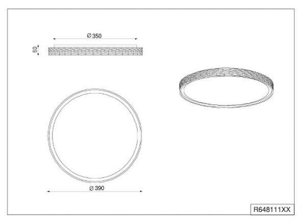 Reality Leuchten Plafoniera a LED Varda, dimmerabile, Nero, Camera da letto, Metallo, Moderno, Plafoniera LED