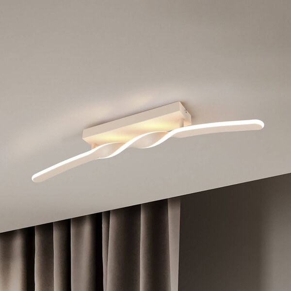 Reality Leuchten Plafoniera a LED Ginko, Crema / Ambra, Soggiorno / Sala da pranzo, Metallo, Moderno, Plafoniera LED