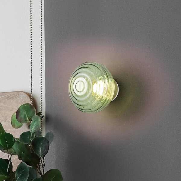 Reality Leuchten Applique da parete a LED Earl, dimmerabile, Verde, Soggiorno / Sala da pranzo, Metallo, Applique a LED