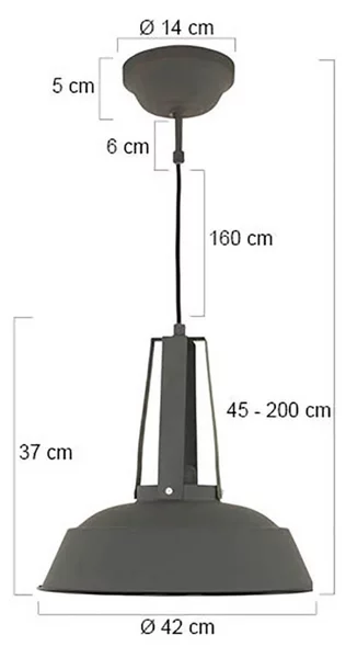 Steinhauer Lampada a sospensione Eden, dimmerabile, Alluminio / Grigio / Zincato, Cucina, Metallo, Vintage, Lampada a sospensione