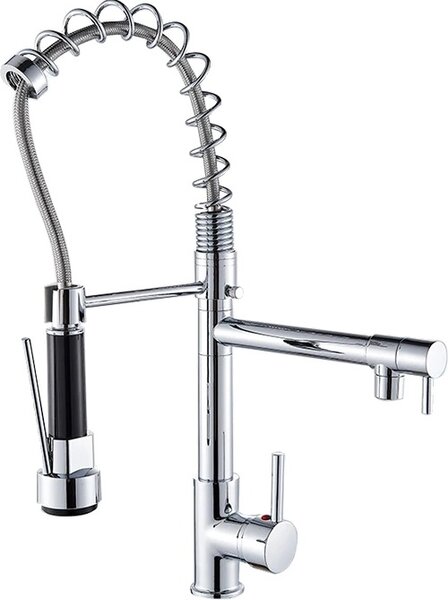 Rubinetto da cucina, superficie cromata, con doccetta estraibile, cromo C